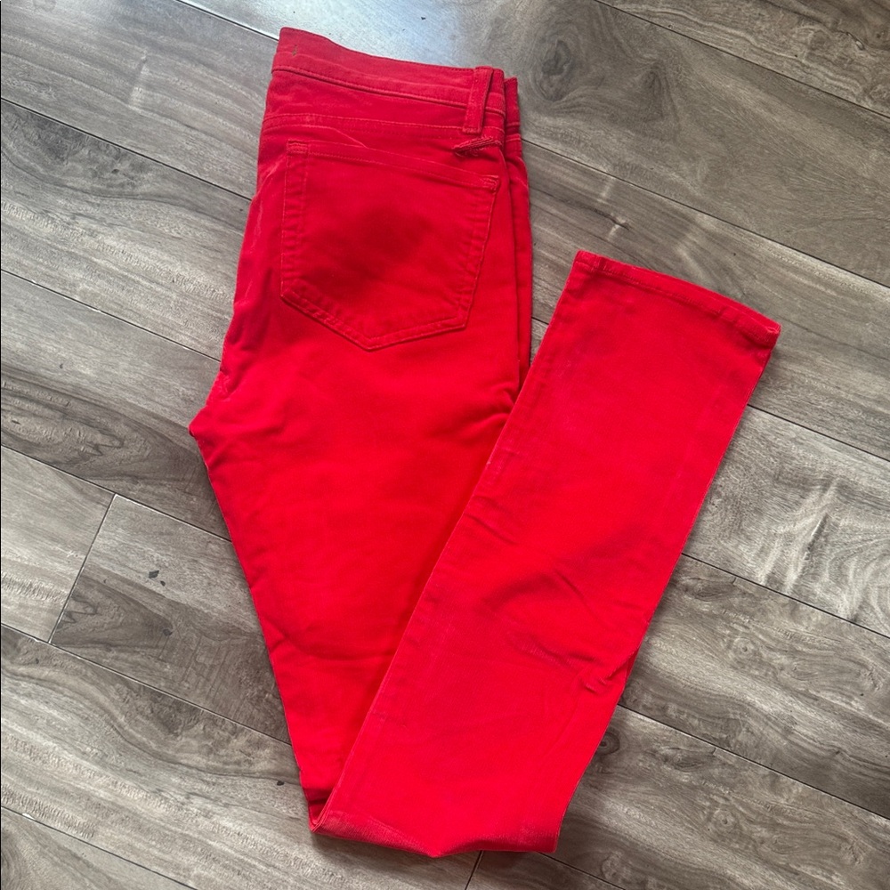J Brand Bright Red Skinny Jeans